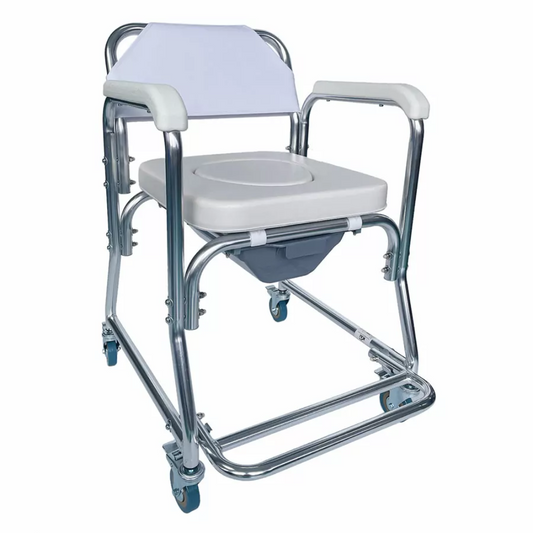 SILLA DE BAÑO CON INODORO Y RUEDAS