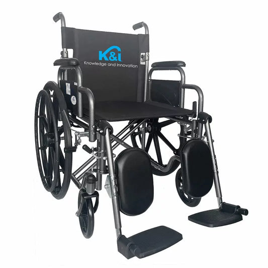 Silla de ruedas 20" Bariátrica, Brazos desmontables y pies elevables, Silver Sport II